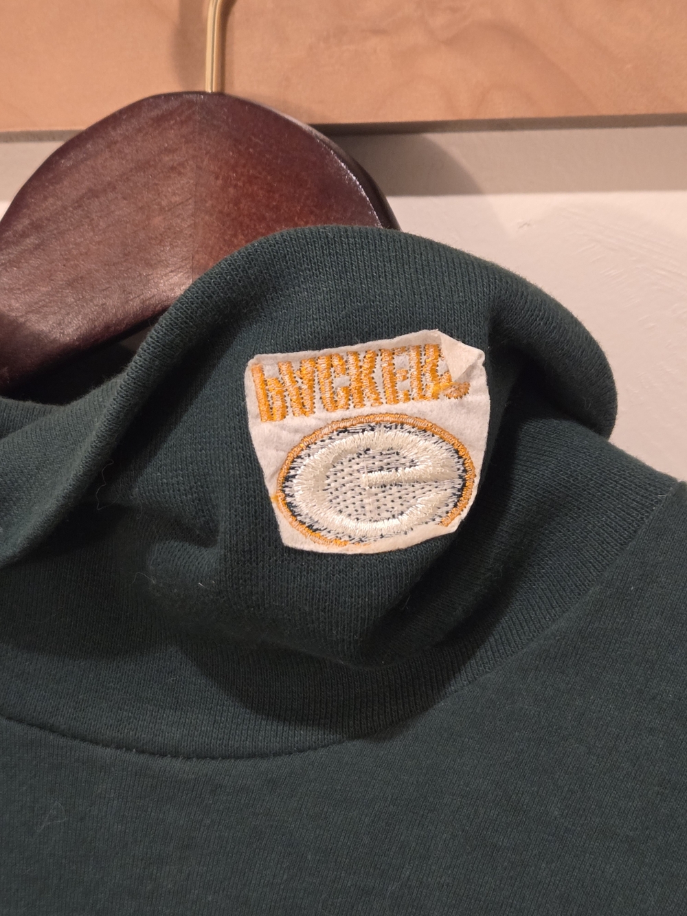 Vintage 90s Green Bay Packers NFL Football Turtleneck Long-Sleeve - Picture 5 of 10